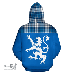 Scottish Strathclyde District Clan Tartan Hoodie - Scotland Lion Style Scottish Plaid Tartan Plaid