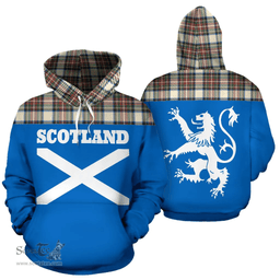 Scottish Stewart Dress Ancient Clan Tartan Hoodie - Scotland Lion Style Scottish Plaid Tartan Plaid
