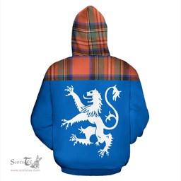 Scottish Stewart Royal Ancient Clan Tartan Hoodie - Scotland Lion Style Scottish Plaid Tartan Plaid