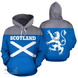 Scottish Sir Walter Scott Clan Tartan Hoodie - Scotland Lion Style Scottish Plaid Tartan Plaid