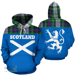 Scottish MacKenzie Dress Clan Tartan Hoodie - Scotland Lion Style Scottish Plaid Tartan Plaid