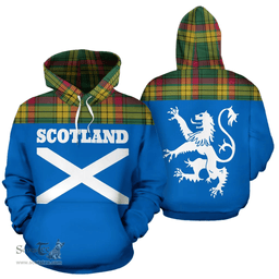 Scottish MacMillan Old Ancient Clan Tartan Hoodie - Scotland Lion Style Scottish Plaid Tartan Plaid
