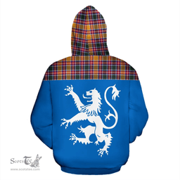Scottish Jacobite Clan Tartan Hoodie - Scotland Lion Style Scottish Plaid Tartan Plaid