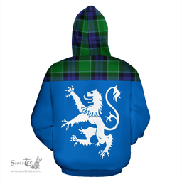 Scottish Graham of Menteith Modern Clan Tartan Hoodie - Scotland Lion Style Scottish Plaid Tartan Plaid