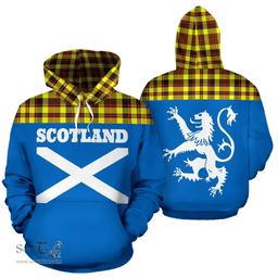 Scottish Jardine Clan Tartan Hoodie - Scotland Lion Style Scottish Plaid Tartan Plaid