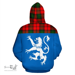Scottish Kerr Modern Clan Tartan Hoodie - Scotland Lion Style Scottish Plaid Tartan Plaid