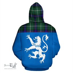Scottish MacDonald of the Isles Hunting Modern Clan Tartan Hoodie - Scotland Lion Style Scottish Plaid Tartan Plaid
