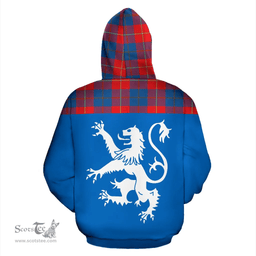 Scottish Galloway Red Clan Tartan Hoodie - Scotland Lion Style Scottish Plaid Tartan Plaid