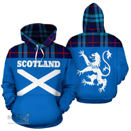 Scottish McCorquodale Clan Tartan Hoodie - Scotland Lion Style Scottish Plaid Tartan Plaid