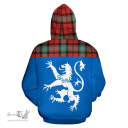 Scottish Kerr Ancient Clan Tartan Hoodie - Scotland Lion Style Scottish Plaid Tartan Plaid