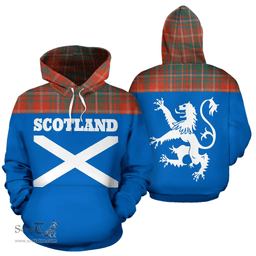 Scottish MacDougall Ancient Clan Tartan Hoodie - Scotland Lion Style Scottish Plaid Tartan Plaid