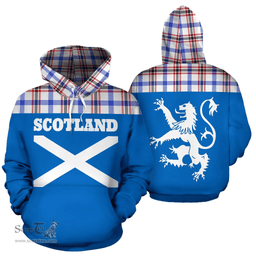 Scottish Boswell Modern Clan Tartan Hoodie - Scotland Lion Style Scottish Plaid Tartan Plaid