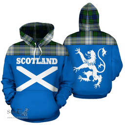 Scottish Blackwatch Dress Modern Clan Tartan Hoodie - Scotland Lion Style Scottish Plaid Tartan Plaid