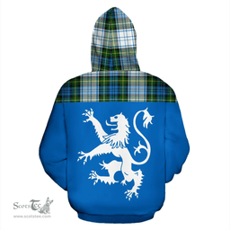 Scottish Campbell Dress Clan Tartan Hoodie - Scotland Lion Style Scottish Plaid Tartan Plaid