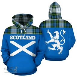 Scottish Campbell Dress Clan Tartan Hoodie - Scotland Lion Style Scottish Plaid Tartan Plaid