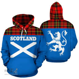 Scottish Brodie Modern Clan Tartan Hoodie - Scotland Lion Style Scottish Plaid Tartan Plaid