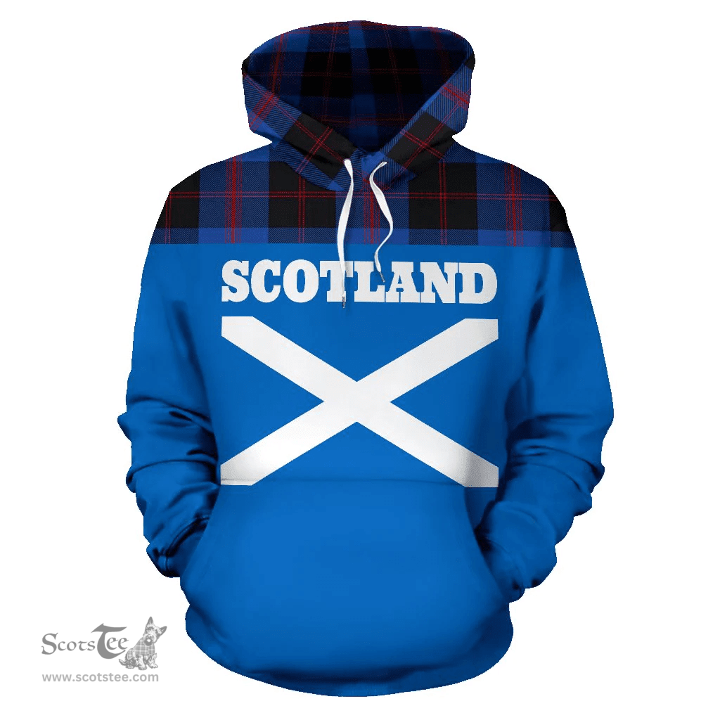 Scottish Angus Modern Clan Tartan Hoodie - Scotland Lion Style Scottish Plaid Tartan Plaid