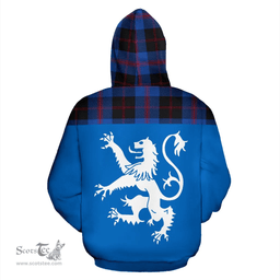 Scottish Angus Modern Clan Tartan Hoodie - Scotland Lion Style Scottish Plaid Tartan Plaid