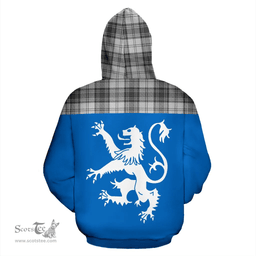 Scottish Douglas Grey Modern Clan Tartan Hoodie - Scotland Lion Style Scottish Plaid Tartan Plaid