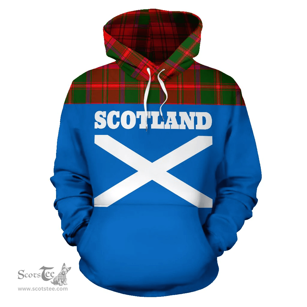 Scottish Crief District Clan Tartan Hoodie - Scotland Lion Style Scottish Plaid Tartan Plaid