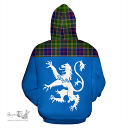 Scottish Ayrshire District Clan Tartan Hoodie - Scotland Lion Style Scottish Plaid Tartan Plaid