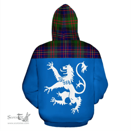 Scottish Cameron of Erracht Modern Clan Tartan Hoodie - Scotland Lion Style Scottish Plaid Tartan Plaid