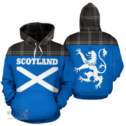 Scottish Eternity Clan Tartan Hoodie - Scotland Lion Style Scottish Plaid Tartan Plaid