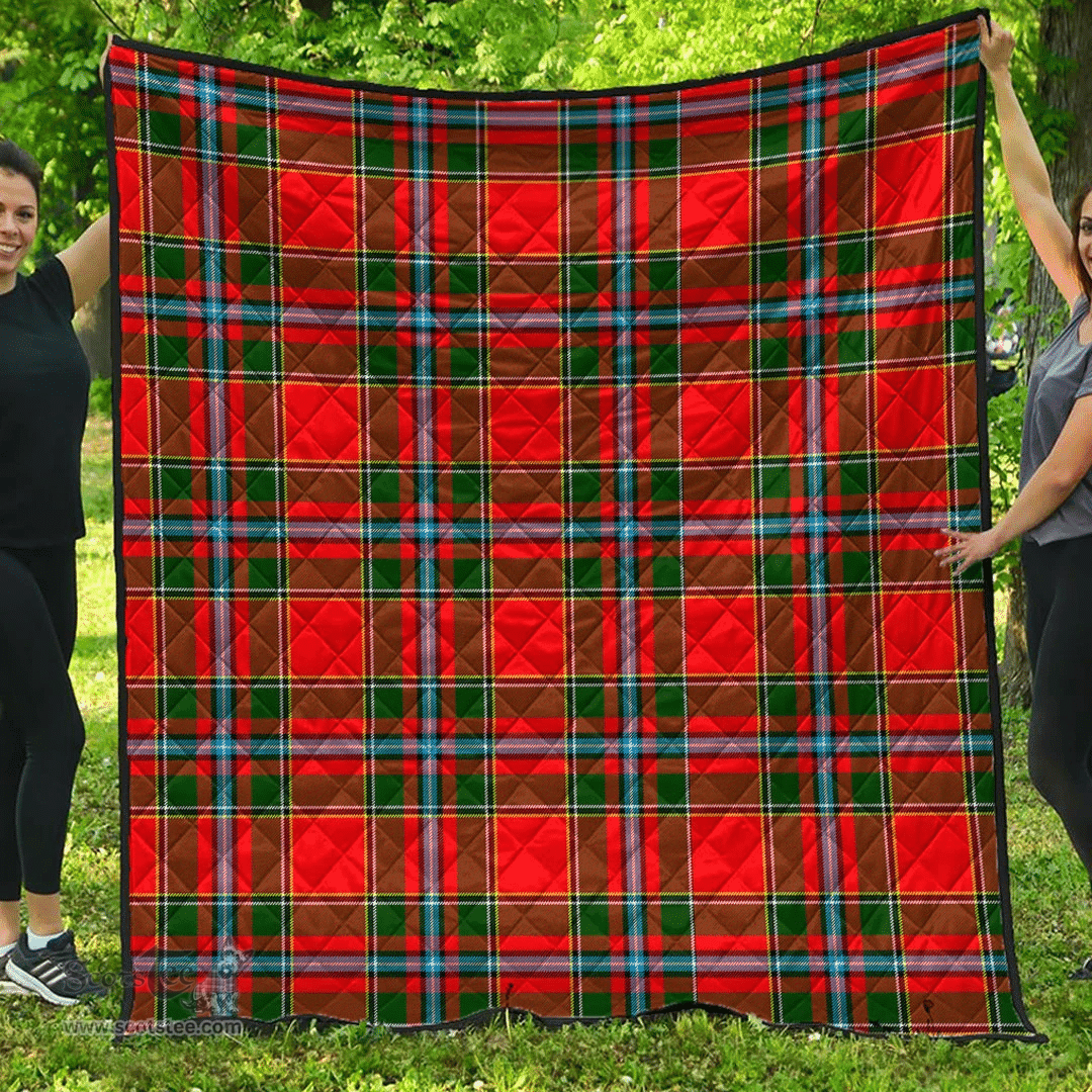 Scottish Drummond of Perth Clan Tartan Quilt - Classic Scottish Plaid Tartan Plaid