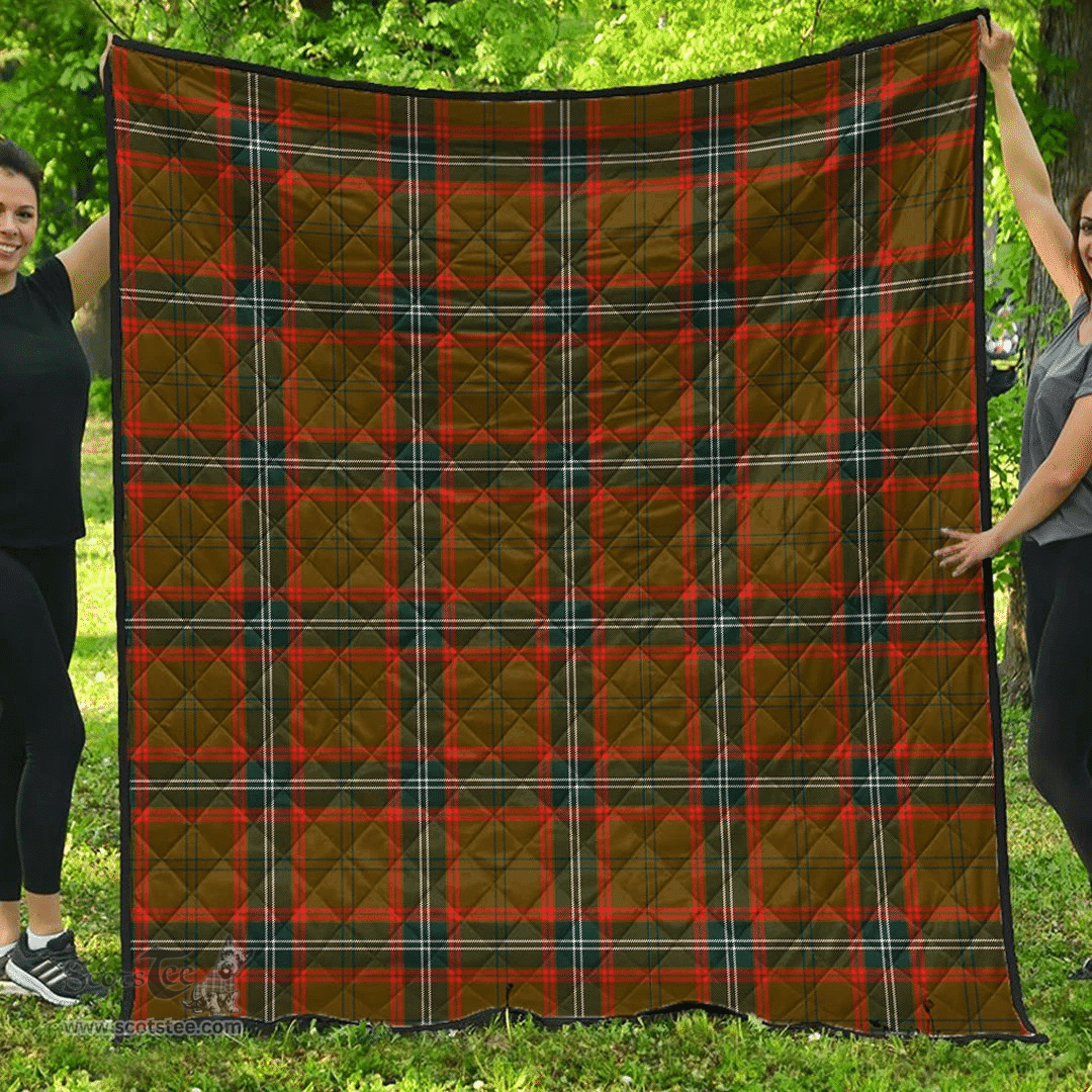 Scottish Seton Hunting Modern Clan Tartan Quilt - Classic Scottish Plaid Tartan Plaid