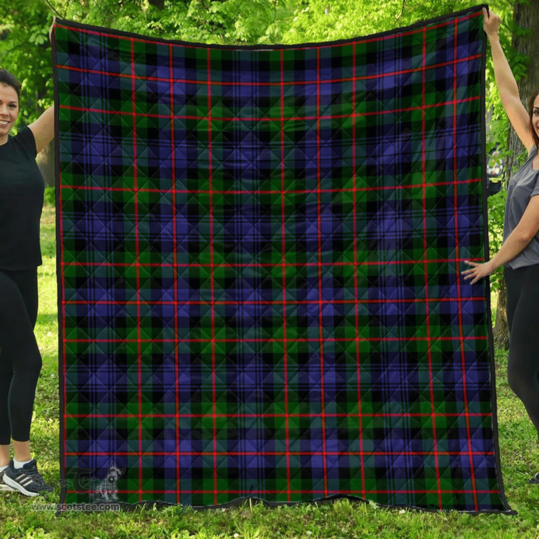 Scottish Murray of Atholl Modern Clan Tartan Quilt - Classic Scottish Plaid Tartan Plaid