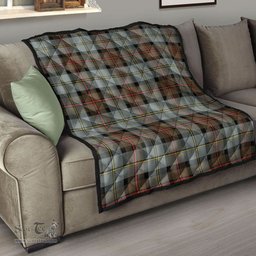 Scottish MacLeod of Harris Weathered Clan Tartan Quilt - Classic Scottish Plaid Tartan Plaid
