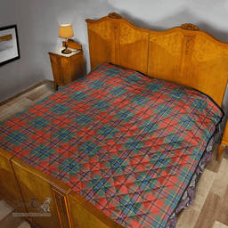 Scottish MacLean of Duart Ancient Clan Tartan Quilt - Classic Scottish Plaid Tartan Plaid