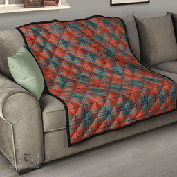 Scottish MacLean of Duart Ancient Clan Tartan Quilt - Classic Scottish Plaid Tartan Plaid