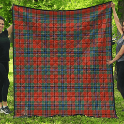 Scottish MacLean of Duart Ancient Clan Tartan Quilt - Classic Scottish Plaid Tartan Plaid