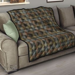 Scottish Stewart Hunting Weathered Clan Tartan Quilt - Classic Scottish Plaid Tartan Plaid