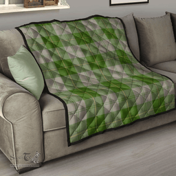 Scottish Cunningham Dress Green Dancers Clan Tartan Quilt - Classic Scottish Plaid Tartan Plaid