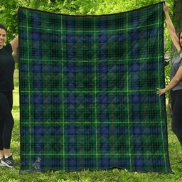 Scottish Stewart Hunting Modern Clan Tartan Quilt - Classic Scottish Plaid Tartan Plaid