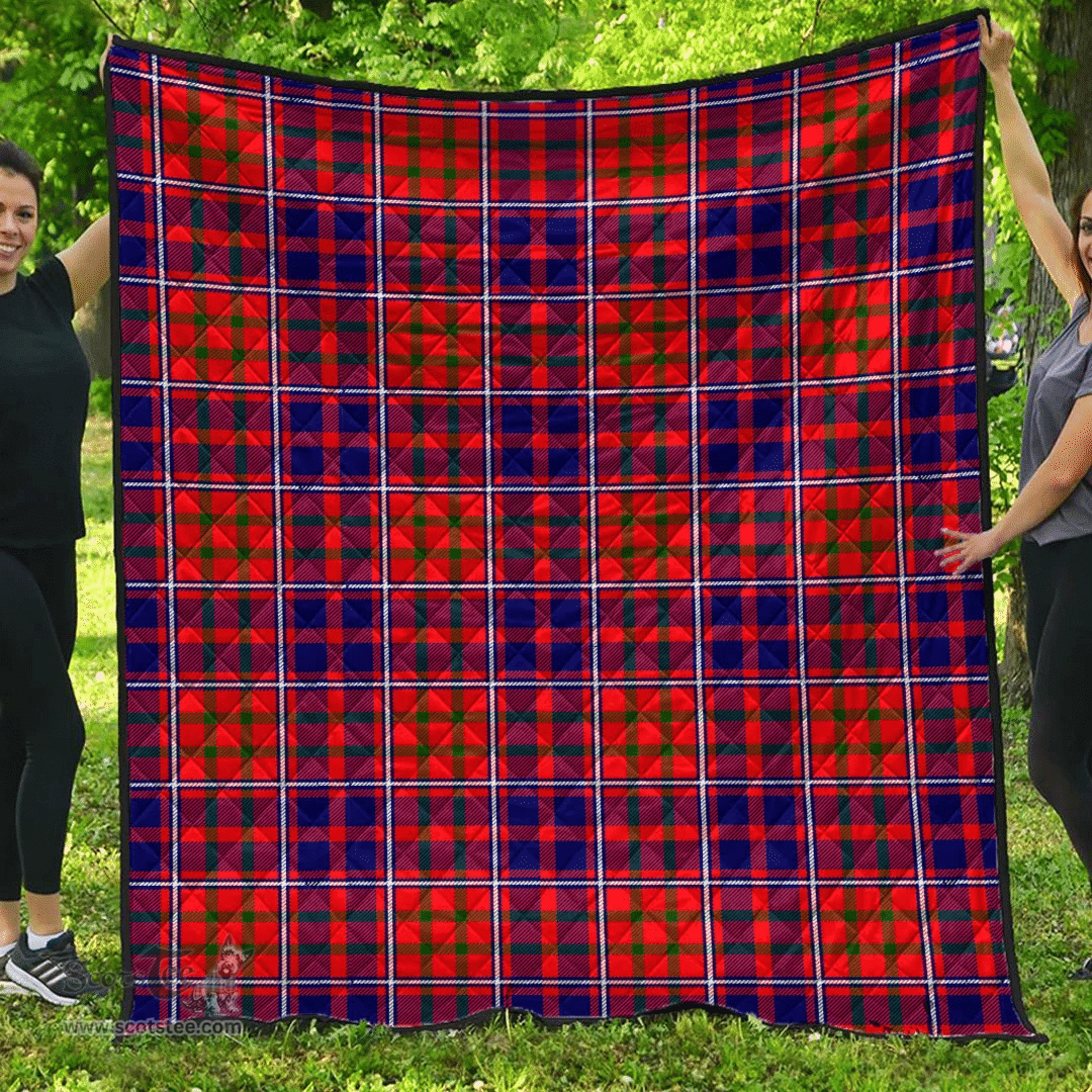 Scottish Cameron of Lochiel Modern Clan Tartan Quilt - Classic Scottish Plaid Tartan Plaid