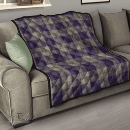 Scottish Cunningham Dress Blue Dancers Clan Tartan Quilt - Classic Scottish Plaid Tartan Plaid
