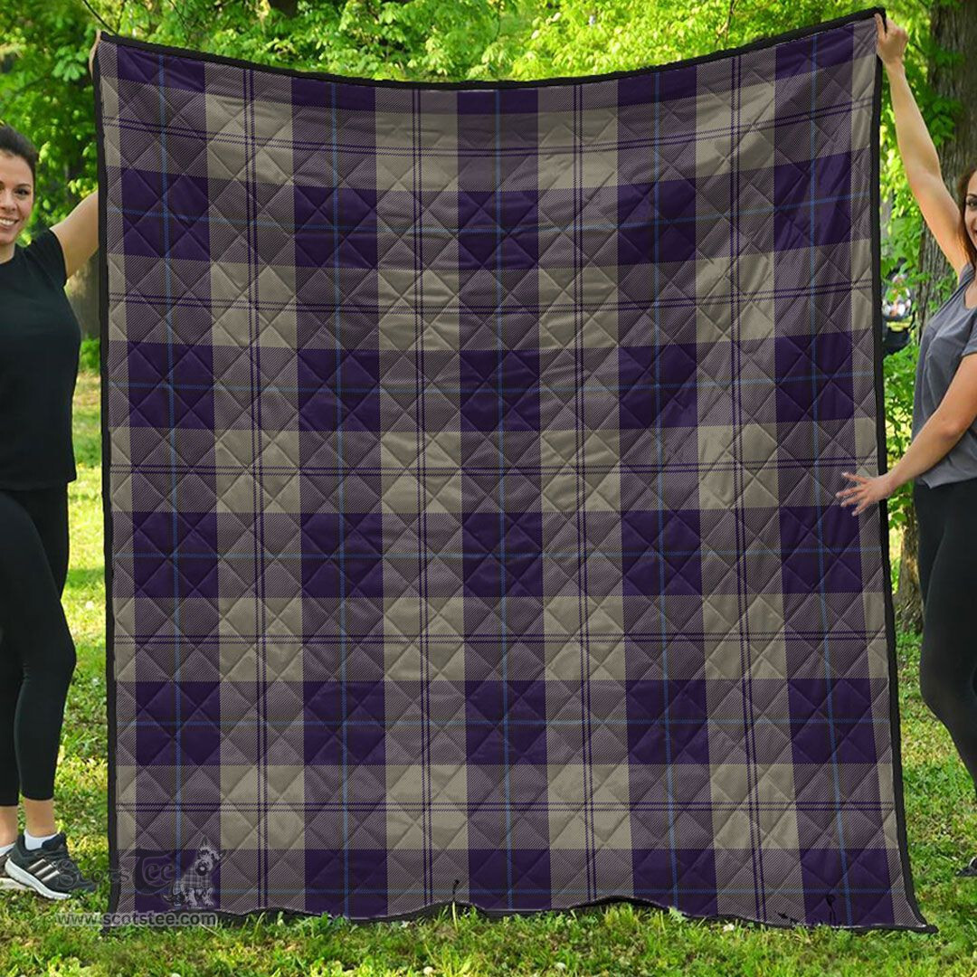 Scottish Cunningham Dress Blue Dancers Clan Tartan Quilt - Classic Scottish Plaid Tartan Plaid