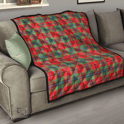Scottish MacLean of Duart Modern Clan Tartan Quilt - Classic Scottish Plaid Tartan Plaid