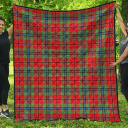Scottish MacLean of Duart Modern Clan Tartan Quilt - Classic Scottish Plaid Tartan Plaid