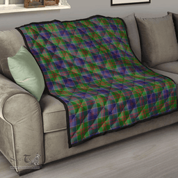 Scottish Stewart of Appin Hunting Modern Clan Tartan Quilt - Classic Scottish Plaid Tartan Plaid