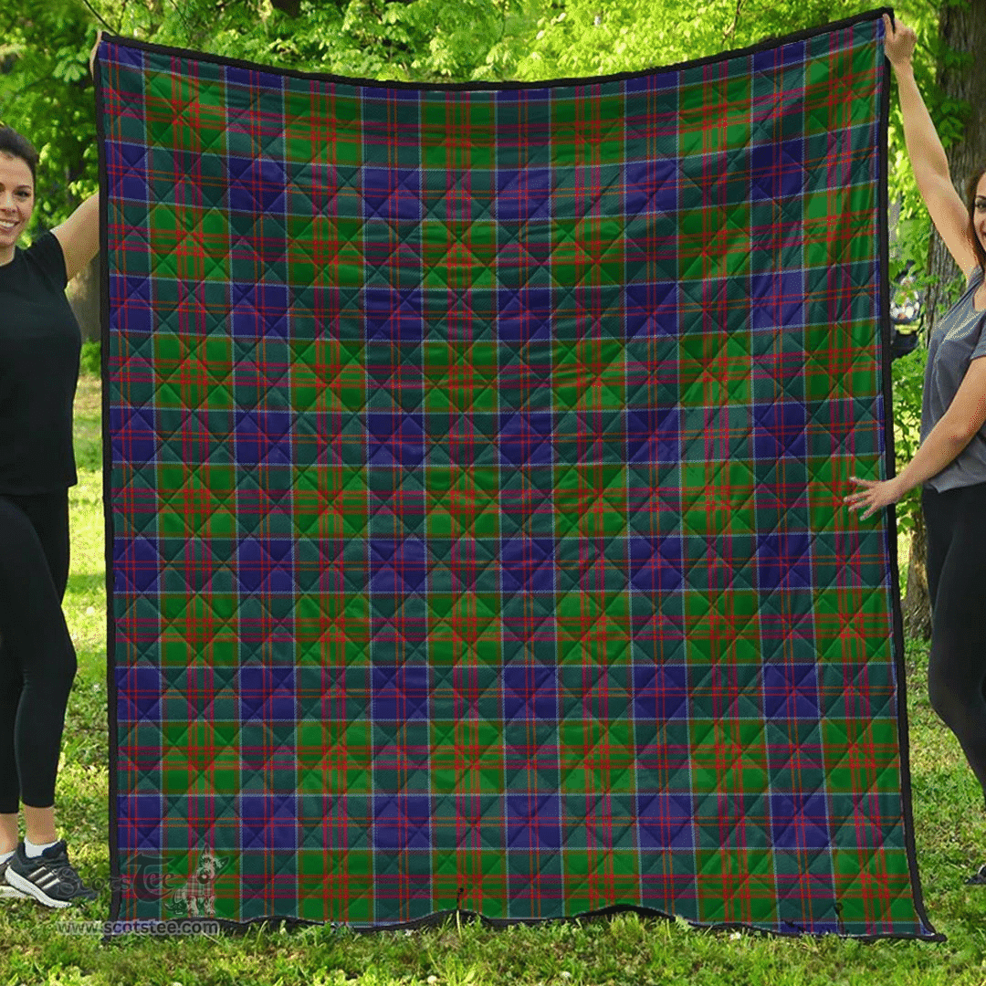 Scottish Stewart of Appin Hunting Modern Clan Tartan Quilt - Classic Scottish Plaid Tartan Plaid