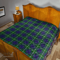 Scottish MacIntyre Hunting Modern Clan Tartan Quilt - Classic Scottish Plaid Tartan Plaid