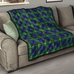 Scottish MacIntyre Hunting Modern Clan Tartan Quilt - Classic Scottish Plaid Tartan Plaid