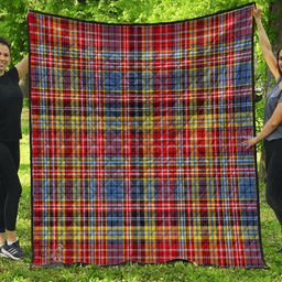 Scottish Drummond of Strathallan Clan Tartan Quilt - Classic Scottish Plaid Tartan Plaid