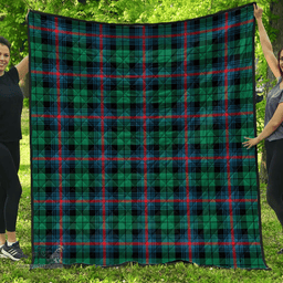 Scottish Urquhart Broad Red Ancient Clan Tartan Quilt - Classic Scottish Plaid Tartan Plaid