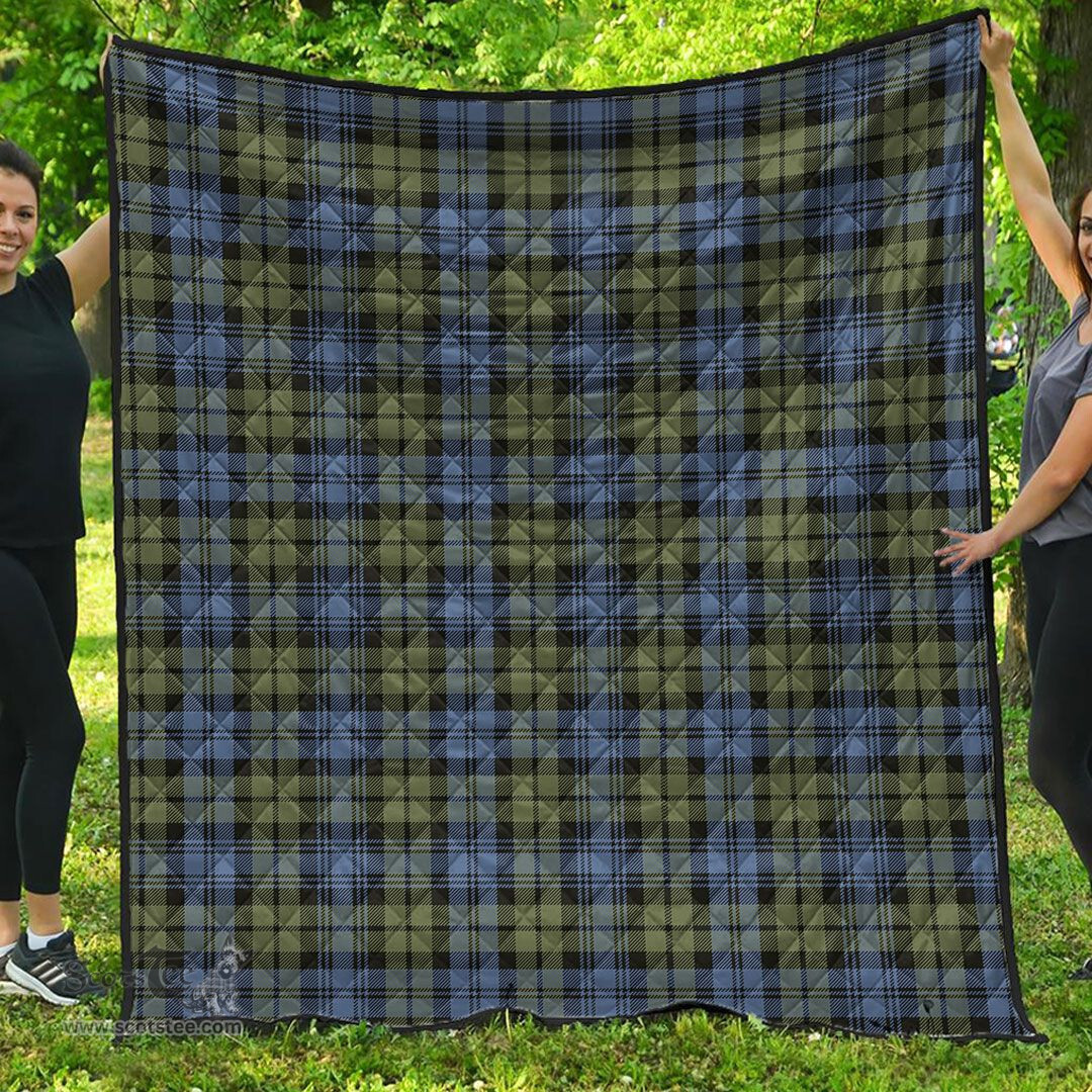 Scottish Campbell Faded Clan Tartan Quilt - Classic Scottish Plaid Tartan Plaid