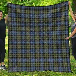 Scottish Campbell Faded Clan Tartan Quilt - Classic Scottish Plaid Tartan Plaid